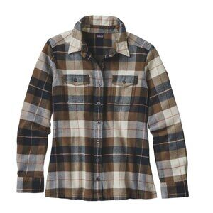 Patagonia Long-Sleeved Fjord Flannel Shirt - Tree Crown Carbon